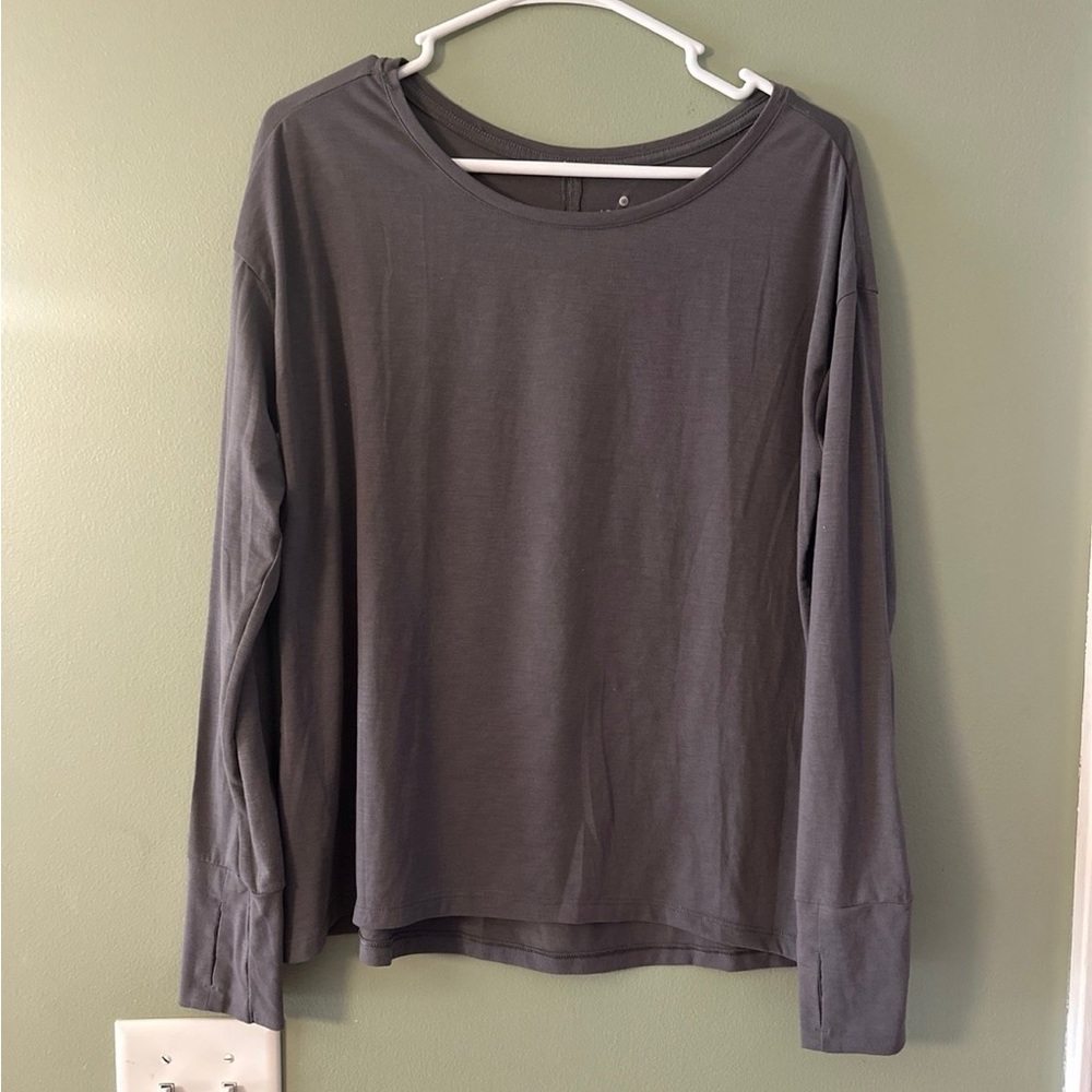 Athleta Charcoal Long Sleeve Women's Top Size Medium